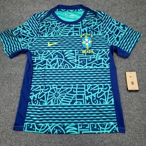 Nike Brazil National Soccer Team Jersey Mens Large Slim Fit Brasil Futbol NEW
